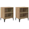 Éjjeliszekrény 2 pcs kézműves tölgy 40 x 30 x 50 cm Faanyag