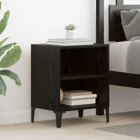 Éjjeliszekrény 2 pcs Musta tammi 40 x 30 x 50 cm Faanyag
