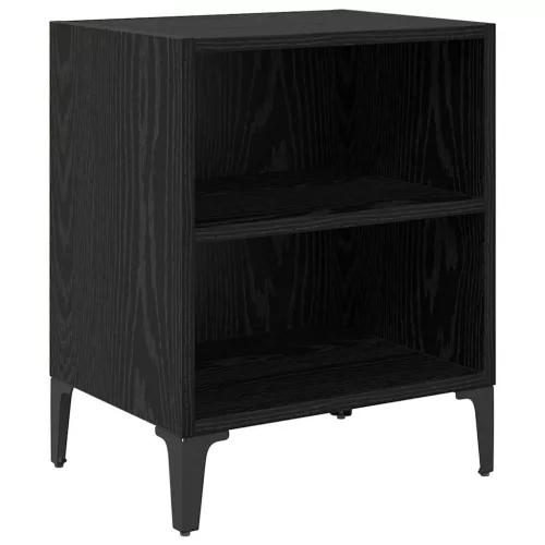 Éjjeliszekrény 2 pcs Musta tammi 40 x 30 x 50 cm Faanyag