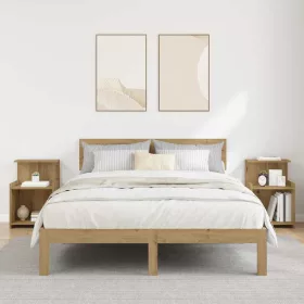   Éjjeliszekrény 2 pcs kézműves tölgy 40 x 35 x 60 cm Faanyag