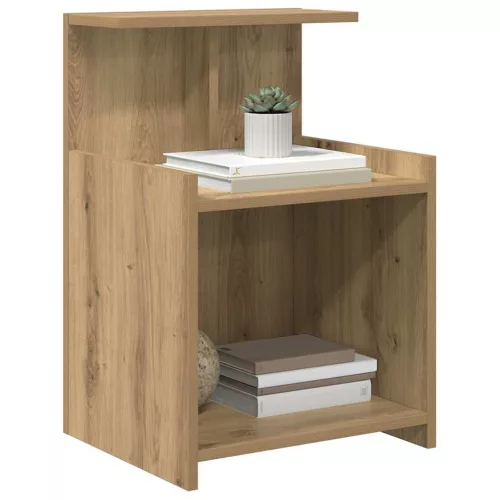 Éjjeliszekrény 2 pcs kézműves tölgy 40 x 35 x 60 cm Faanyag