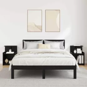 Éjjeliszekrény 2 pcs Musta tammi 40 x 35 x 60 cm Faanyag