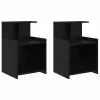 Éjjeliszekrény 2 pcs Musta tammi 40 x 35 x 60 cm Faanyag