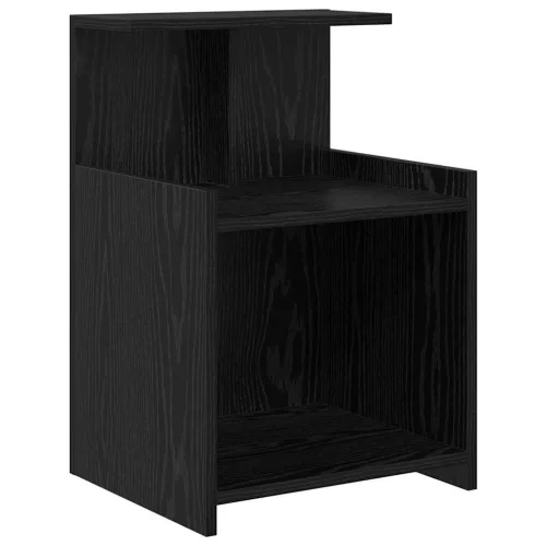 Éjjeliszekrény 2 pcs Musta tammi 40 x 35 x 60 cm Faanyag