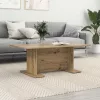Dohányzóasztal kézműves tölgy 103.5 x 60 x 40 cm Faanyag