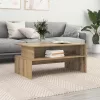 Dohányzóasztal kézműves tölgy 90 x 55 x 42.5 cm Faanyag