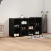 Cipőpad polcokkal Egyéb Musta tammi 103 x 30 x 54.5 cm Faanyag