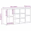 Cipőpad polcokkal Egyéb Musta tammi 103 x 30 x 54.5 cm Faanyag