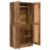 Ruhásszekrény polcokkal Öreg fa 82.5 x 51.5 x 180 cm Faanyag