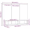 Fali TV Szekrény kézműves tölgy 120 x 23.5 x 90 cm Faanyag