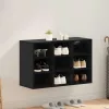 Cipősszekrény polcokkal Musta tammi 77.5 x 30 x 51 cm Faanyag