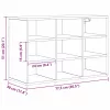 Cipősszekrény polcokkal Musta tammi 77.5 x 30 x 51 cm Faanyag