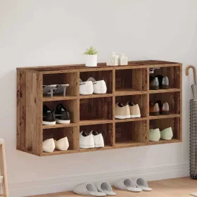 Cipősszekrény polcokkal Régi fa 103 x 30 x 51 cm Faanyag