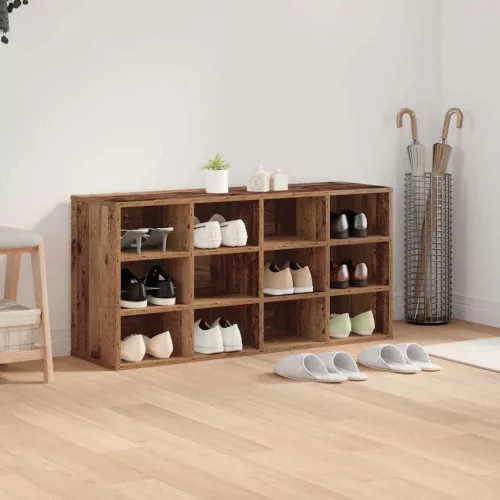Cipősszekrény polcokkal Régi fa 103 x 30 x 51 cm Faanyag