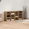 Cipősszekrény polcokkal kézműves tölgy 103 x 30 x 51 cm Faanyag