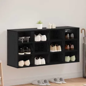   Cipősszekrény polcokkal Musta tammi 103 x 30 x 51 cm Faanyag