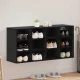 Cipősszekrény polcokkal Musta tammi 103 x 30 x 51 cm Faanyag