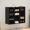 Cipősszekrény polcokkal Musta tammi 77.5 x 30 x 67 cm Faanyag