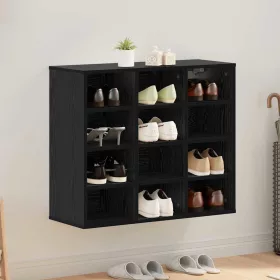  Cipősszekrény polcokkal Musta tammi 77.5 x 30 x 67 cm Faanyag