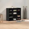 Cipősszekrény polcokkal Musta tammi 77.5 x 30 x 67 cm Faanyag