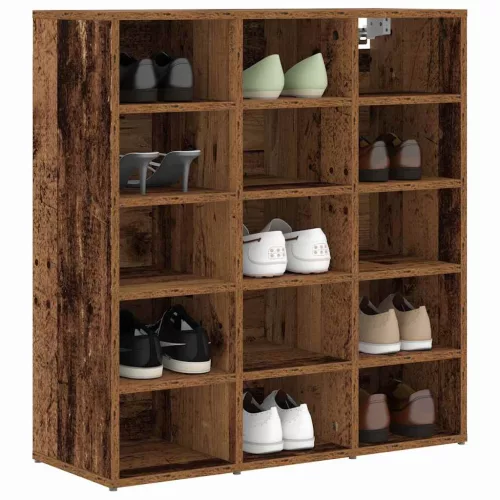 Cipősszekrény polcokkal Régi fa 77.5 x 30 x 83.5 cm Faanyag