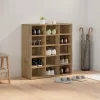 Cipősszekrény kézműves tölgy 77.5 x 30 x 83.5 cm Faanyag
