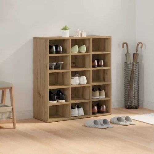 Cipősszekrény kézműves tölgy 77.5 x 30 x 83.5 cm Faanyag