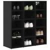 Cipősszekrény polcokkal Musta tammi 77.5 x 30 x 83.5 cm Faanyag