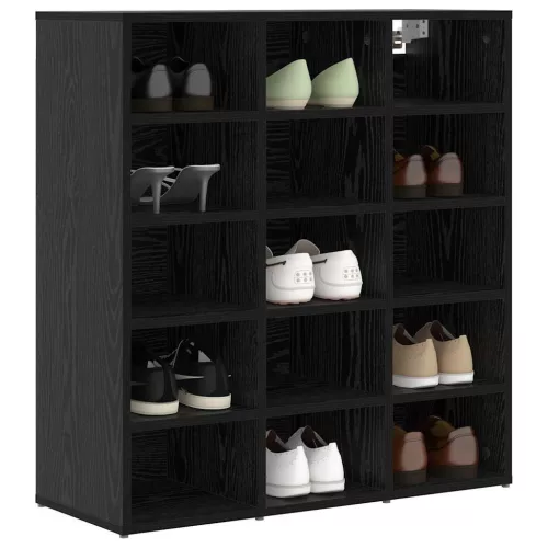 Cipősszekrény polcokkal Musta tammi 77.5 x 30 x 83.5 cm Faanyag