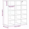 Cipősszekrény polcokkal Musta tammi 77.5 x 30 x 83.5 cm Faanyag