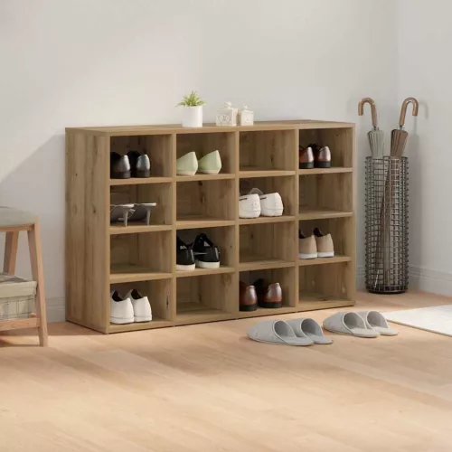 Cipősszekrény polcokkal kézműves tölgy 103 x 30 x 67 cm Faanyag