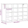 Cipősszekrény polcokkal Musta tammi 103 x 30 x 67 cm Faanyag