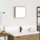 LED Fürdőszoba Tükör kézműves tölgy 40 x 8,5 x 37 cm Faanyag