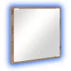 LED Fürdőszoba Tükör kézműves tölgy 40 x 8,5 x 37 cm Faanyag