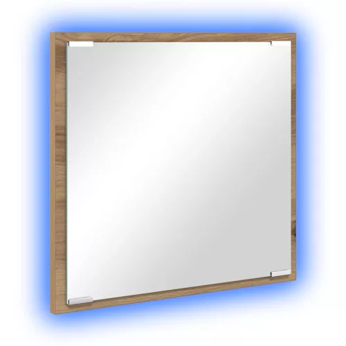 LED Fürdőszoba Tükör kézműves tölgy 40 x 8,5 x 37 cm Faanyag