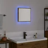 LED Fürdőszoba Tükör kézműves tölgy 40 x 8,5 x 37 cm Faanyag