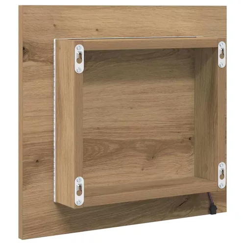 LED Fürdőszoba Tükör kézműves tölgy 40 x 8,5 x 37 cm Faanyag