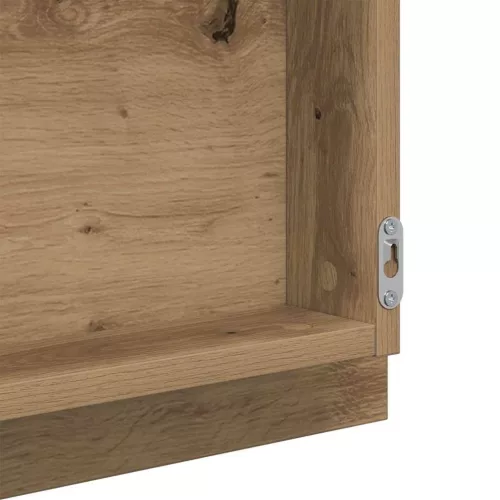 LED Fürdőszoba Tükör kézműves tölgy 40 x 8,5 x 37 cm Faanyag