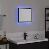 LED Fürdőszoba Tükör Musta tammi 40 x 8,5 x 37 cm Faanyag