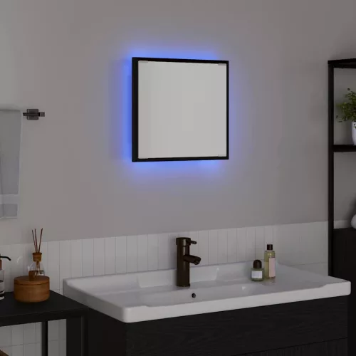 LED Fürdőszoba Tükör Musta tammi 40 x 8,5 x 37 cm Faanyag