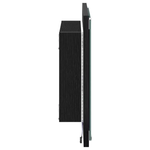LED Fürdőszoba Tükör Musta tammi 40 x 8,5 x 37 cm Faanyag