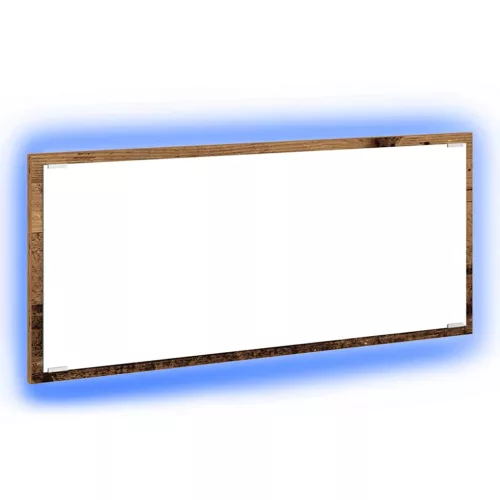 Tükör tükör lámpákkal tükörrel Régi fa 90 x 8.5 x 37 cm Faanyag