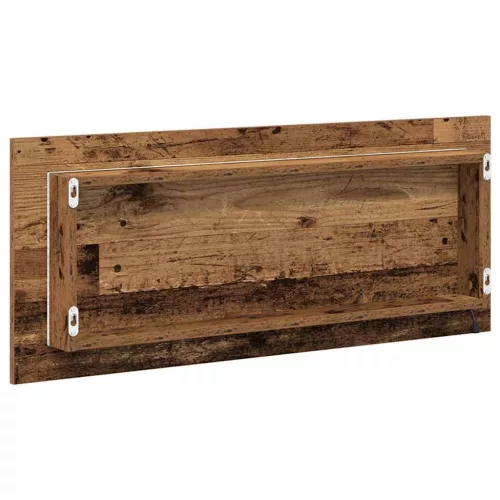 Tükör tükör lámpákkal tükörrel Régi fa 90 x 8.5 x 37 cm Faanyag