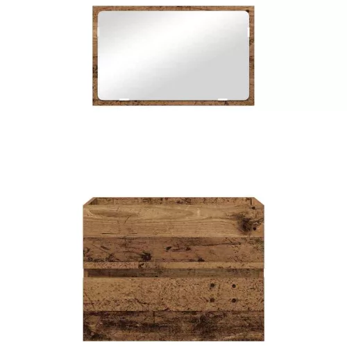 Fürdőszobai Bútor Készlet 2 pcs Öreg fa 57 x 37 x 45 cm Faanyag