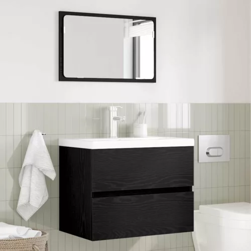 Fürdőszobai Bútor Készlet 2 pcs Fekete tölgy 57 x 37 x 45 cm