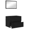 Fürdőszobai Bútor Készlet 2 pcs Fekete tölgy 57 x 37 x 45 cm