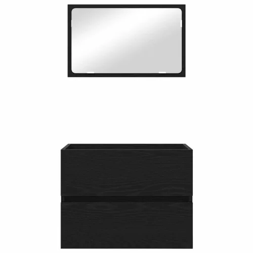 Fürdőszobai Bútor Készlet 2 pcs Fekete tölgy 57 x 37 x 45 cm