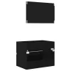 Fürdőszobai Bútor Készlet 2 pcs Fekete tölgy 57 x 37 x 45 cm