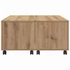 Dohányzóasztal kézműves tölgy 75 x 75 x 38 cm Faanyag