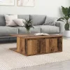 Dohányzóasztal fiókkal Öreg fa 80 x 80 x 31 cm Faanyag